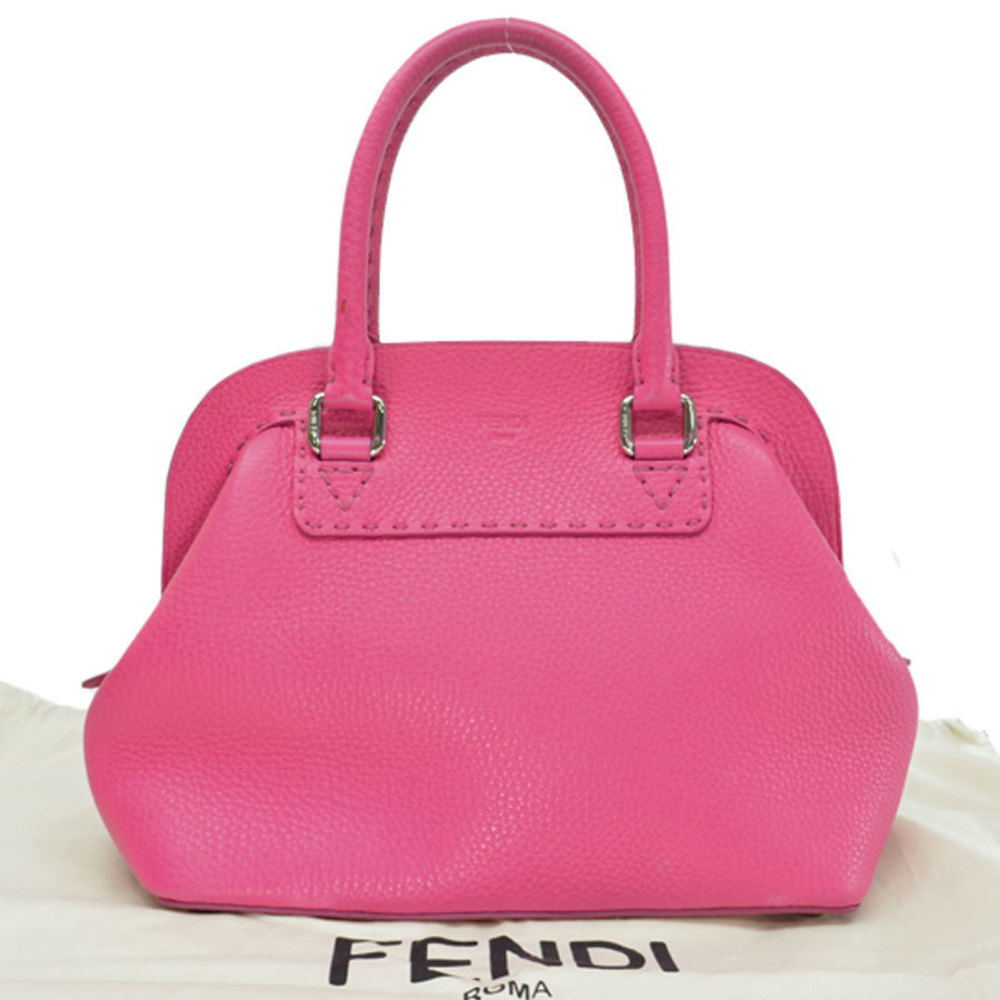 Fendi Handbag Leather Shocking Pink